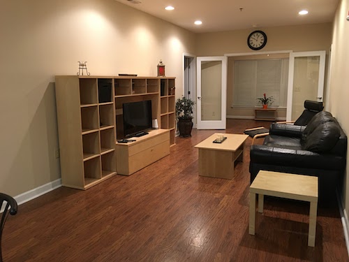 Living room facing sunroom
